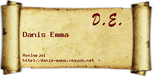 Danis Emma névjegykártya